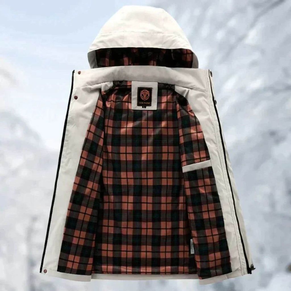 Wasserdichte Herrenjacke mit Kapuze und praktischen Taschen | J&B - 3 - Jasminaboutique.com