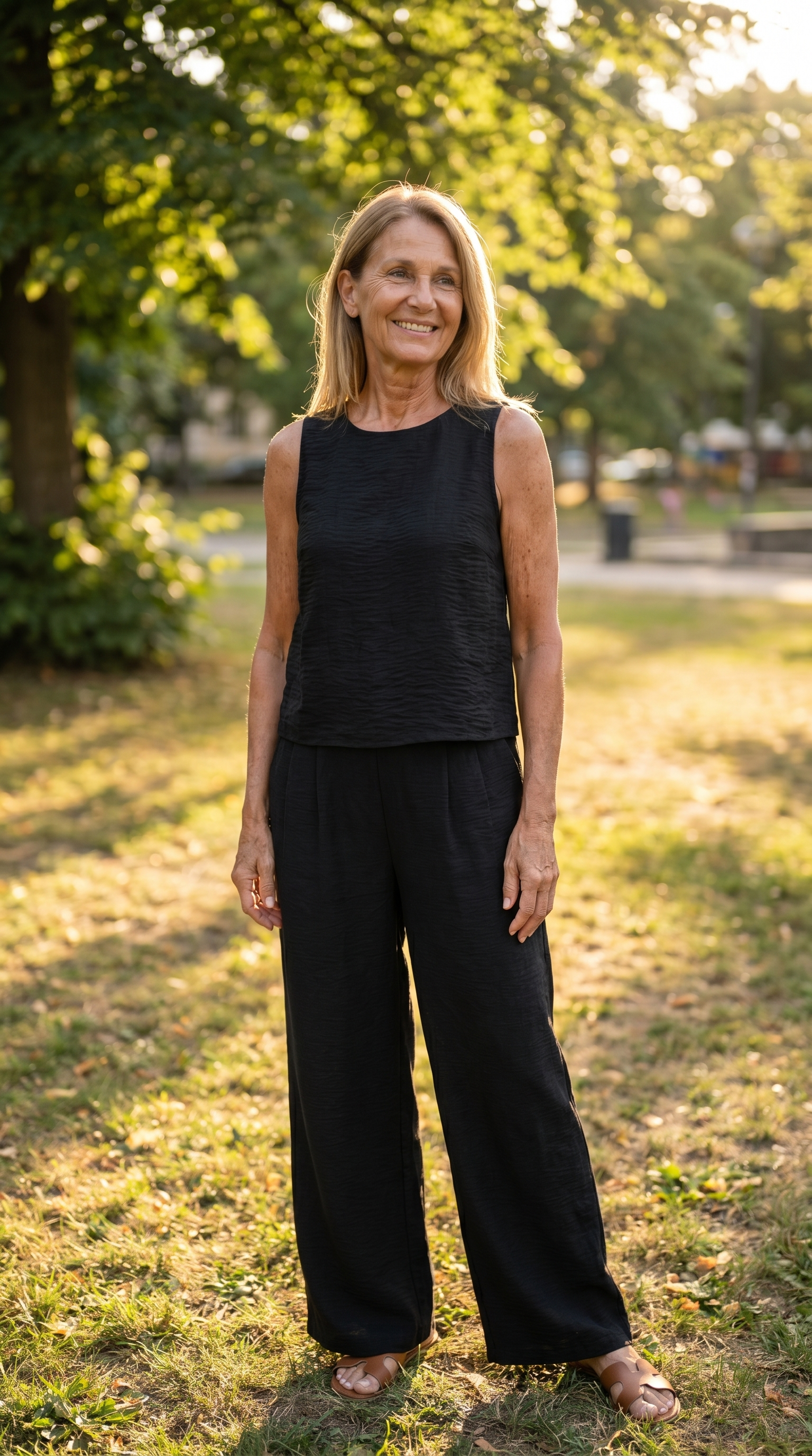 Susanne – Relaxed Sleeveless Top and Trousers Set - Image 2