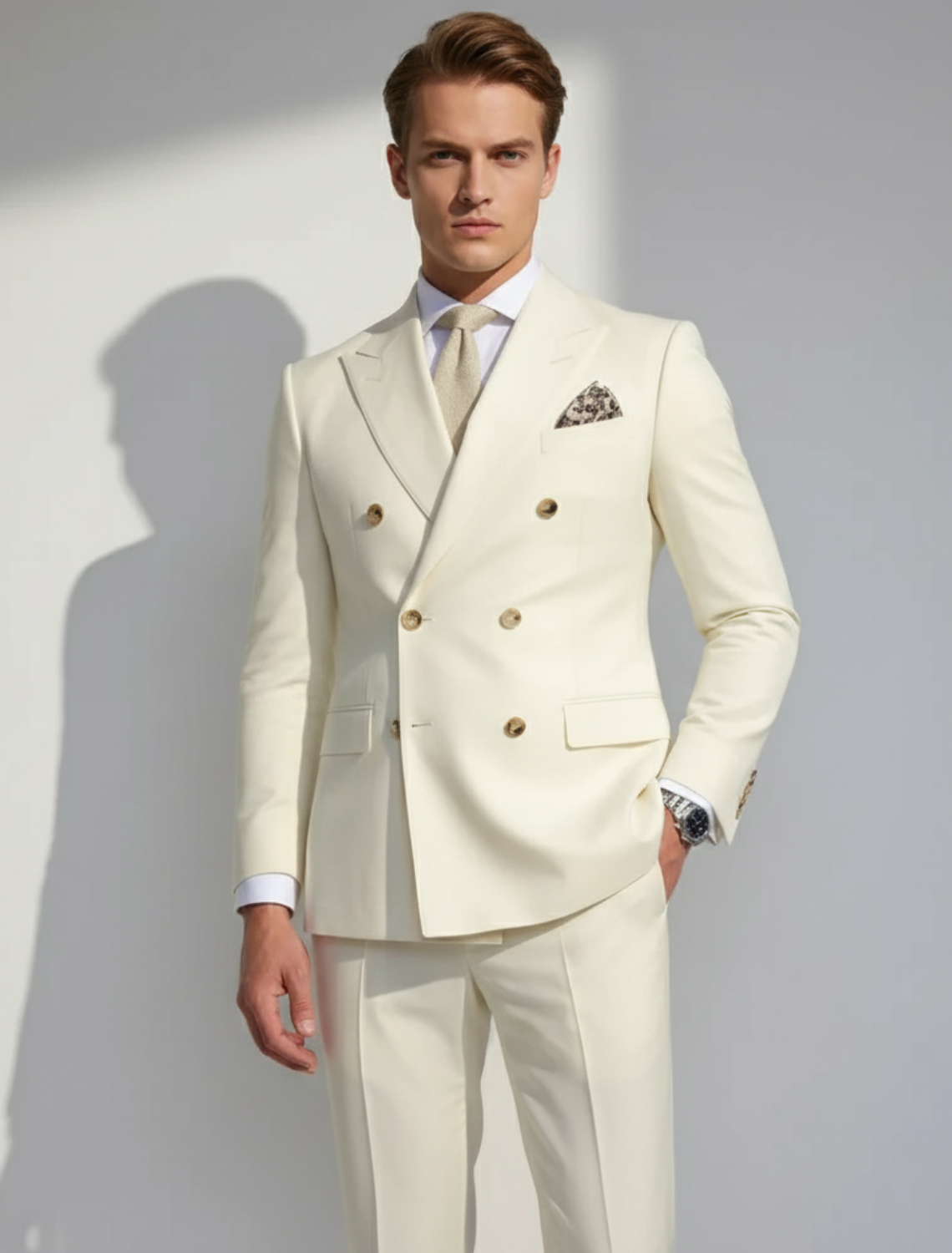 Ethan – Men Double-Breasted Suit Jacket - Image 1