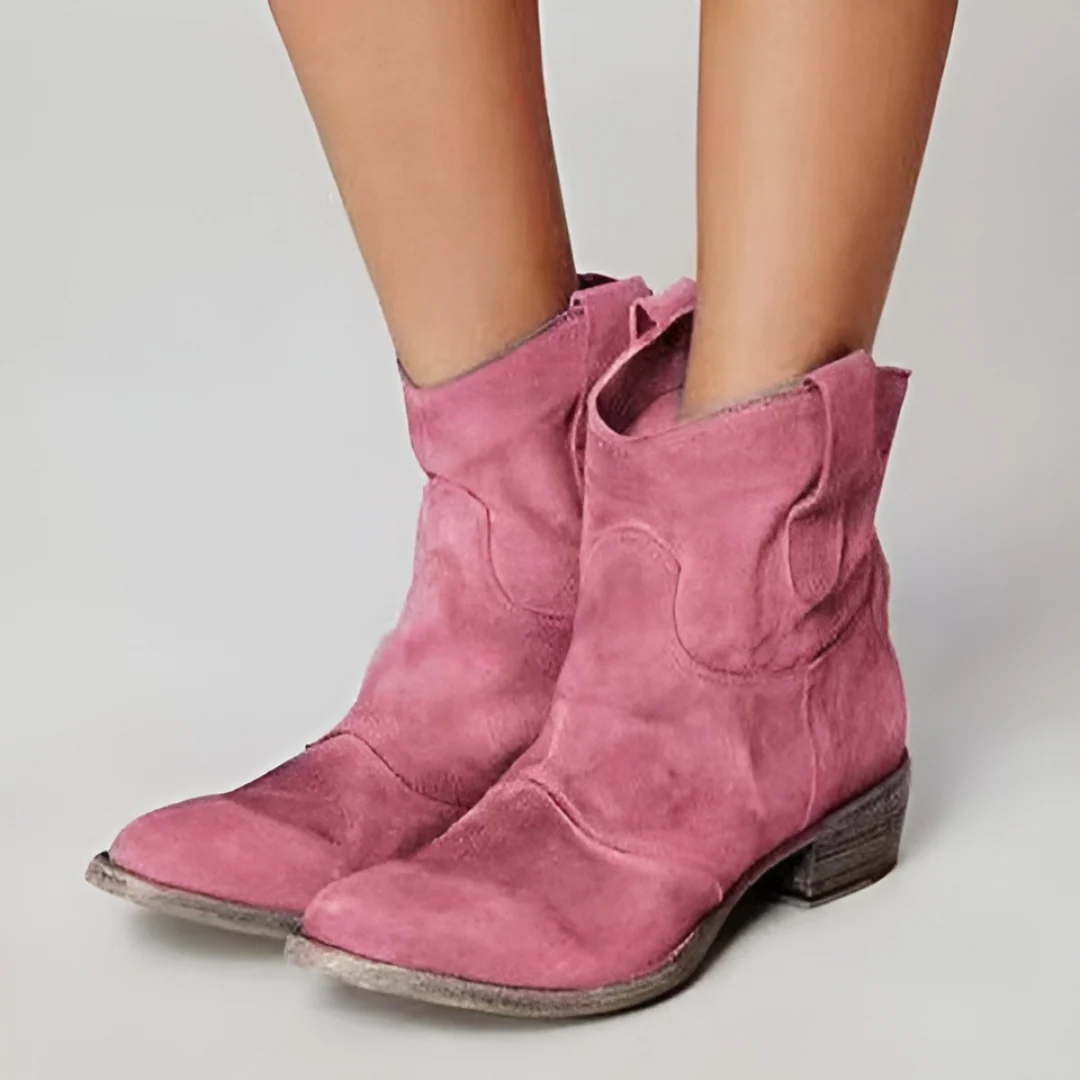 Damen-Westernstiefel mit Blockabsatz und Used-Look | J&B