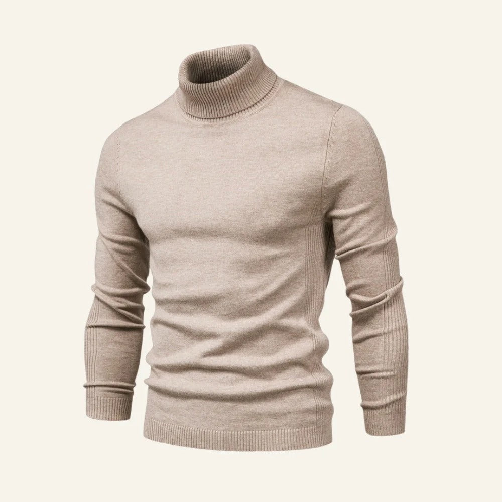 Herren Rollkragenpullover in Slim-Fit mit gerippten Bündchen | J&B