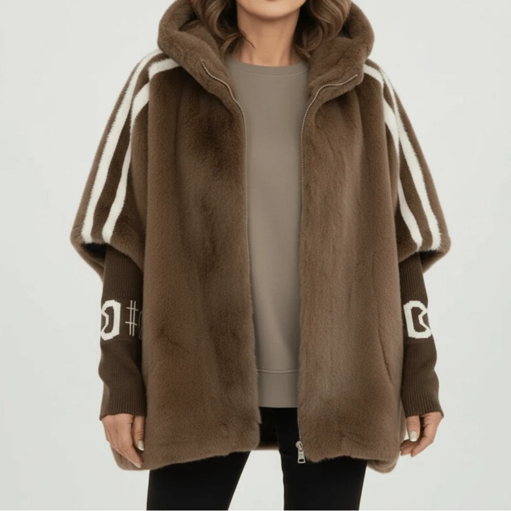 Damen Jacke mit Kapuze und sportlichen Streifen | J&B