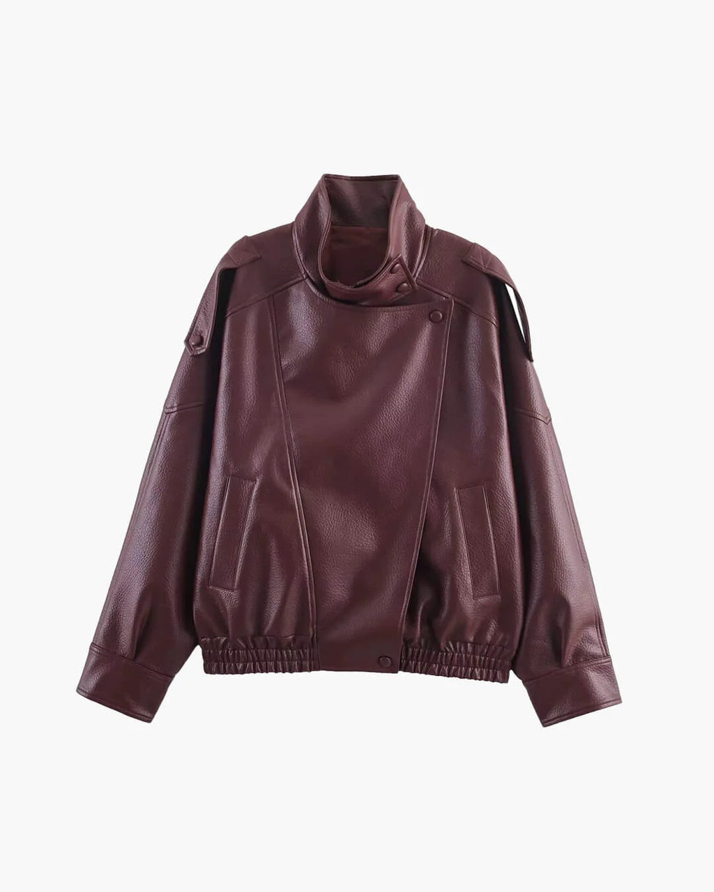 Bikerjacke Damen, Oversize-Passform mit hohem Kragen | J&B