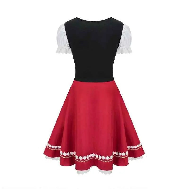 Dirndl Kleid Damen mit Rundhalsausschnitt und Taillierung | J&B