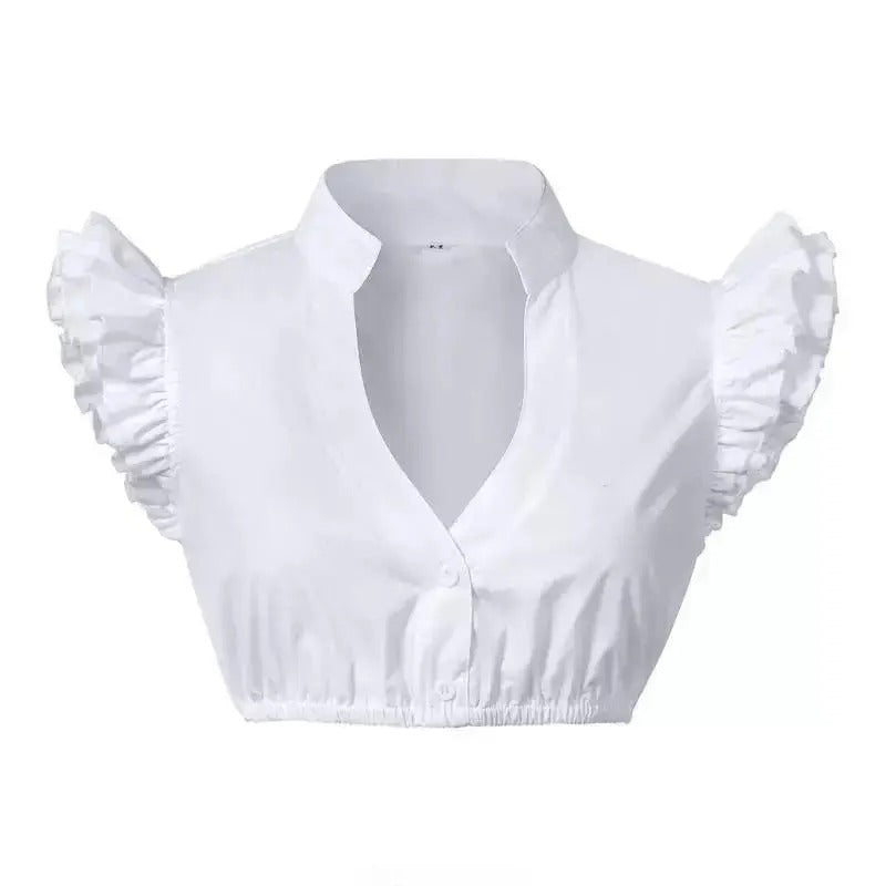 Bluse Damen mit Rüschendetails und tailliertem Schnitt | J&B