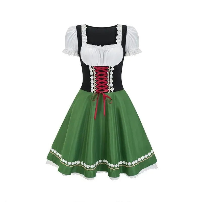 Dirndl Kleid Damen mit Rundhalsausschnitt und Taillierung | J&B