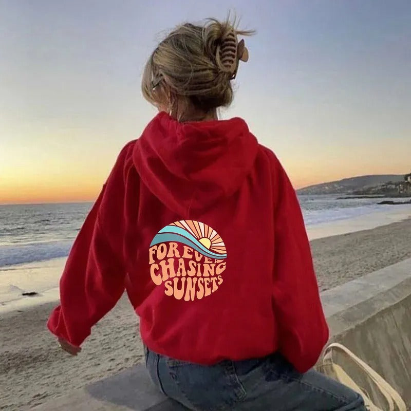 Hoodie Damen Relaxed Fit mit Grafikdesign