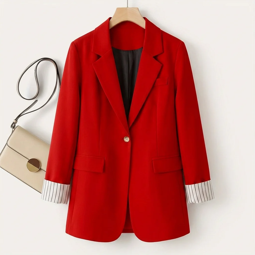 Blazer Damen in strukturierter Passform mit kontrastierenden Manschetten | J&B
