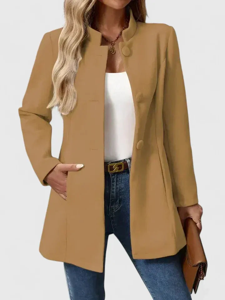 Damen Jacke mit Knopfleiste und Taschen in tailliertem Schnitt | J&B