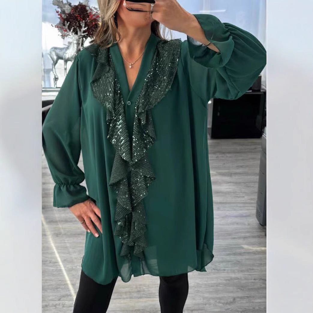 Sarah – Stilvolle Rüschenbluse für besondere Momente