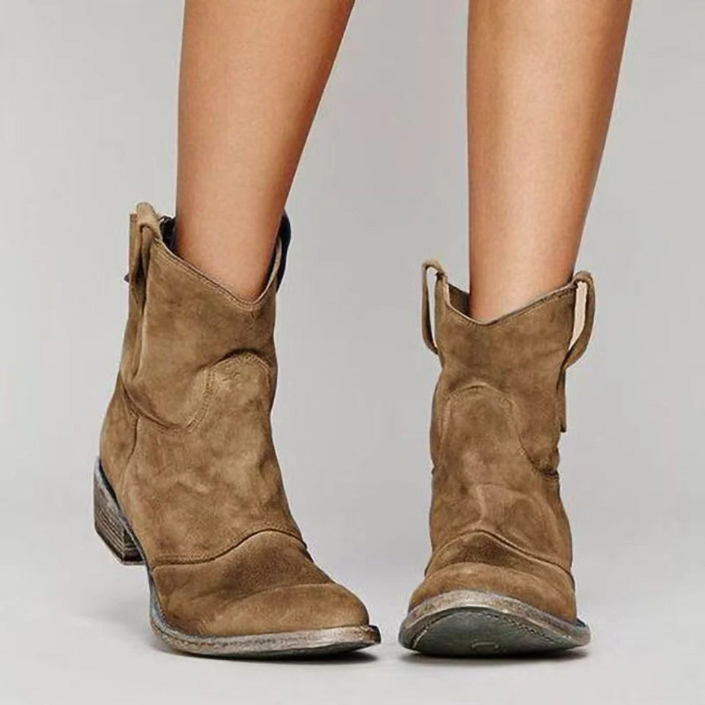 Damen-Westernstiefel mit Blockabsatz und Used-Look | J&B