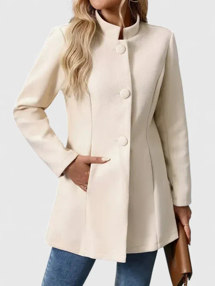 Damen Jacke mit Knopfleiste und Taschen in tailliertem Schnitt | J&B