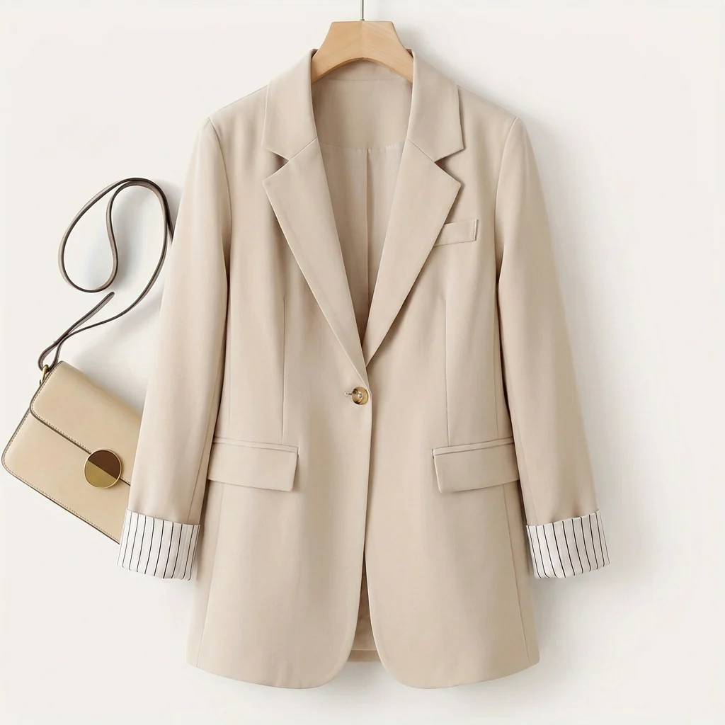 Blazer Damen in strukturierter Passform mit kontrastierenden Manschetten | J&B