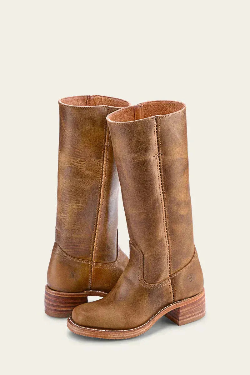 Kniehohe Stiefel Damen, eleganter Schnitt mit Blockabsatz | J&B