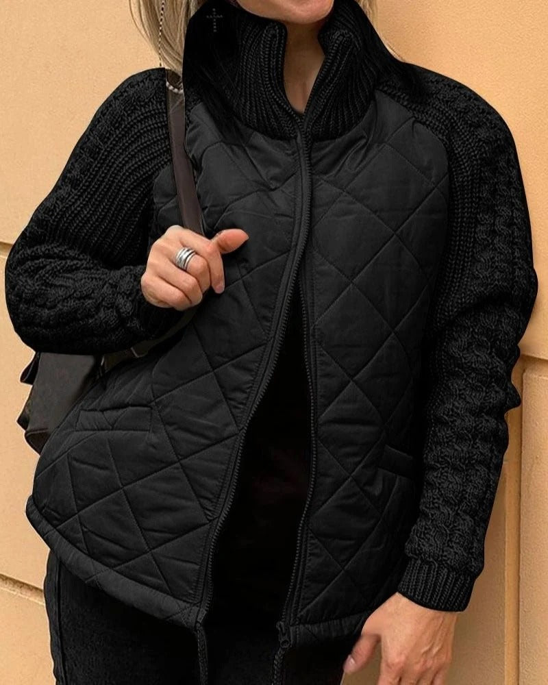 Steppjacke Damen mit hohem Kragen und praktischen Taschen | J&B