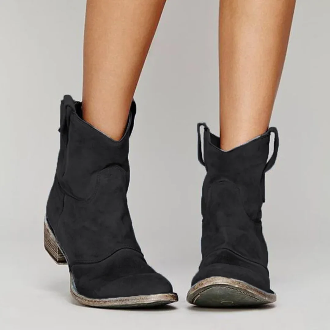 Damen-Westernstiefel mit Blockabsatz und Used-Look | J&B