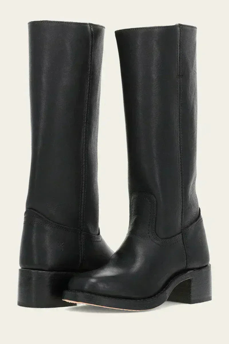 Kniehohe Stiefel Damen, eleganter Schnitt mit Blockabsatz | J&B