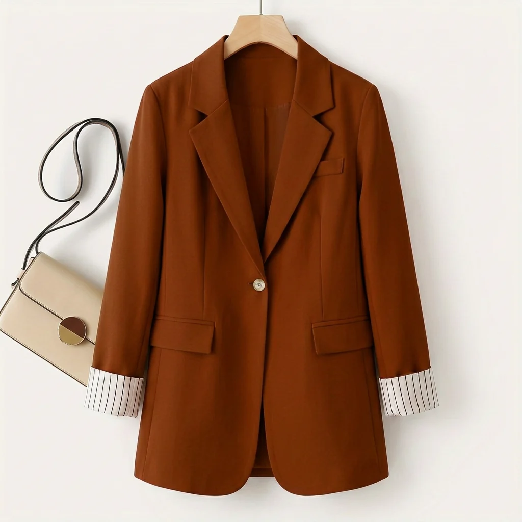 Blazer Damen in strukturierter Passform mit kontrastierenden Manschetten | J&B