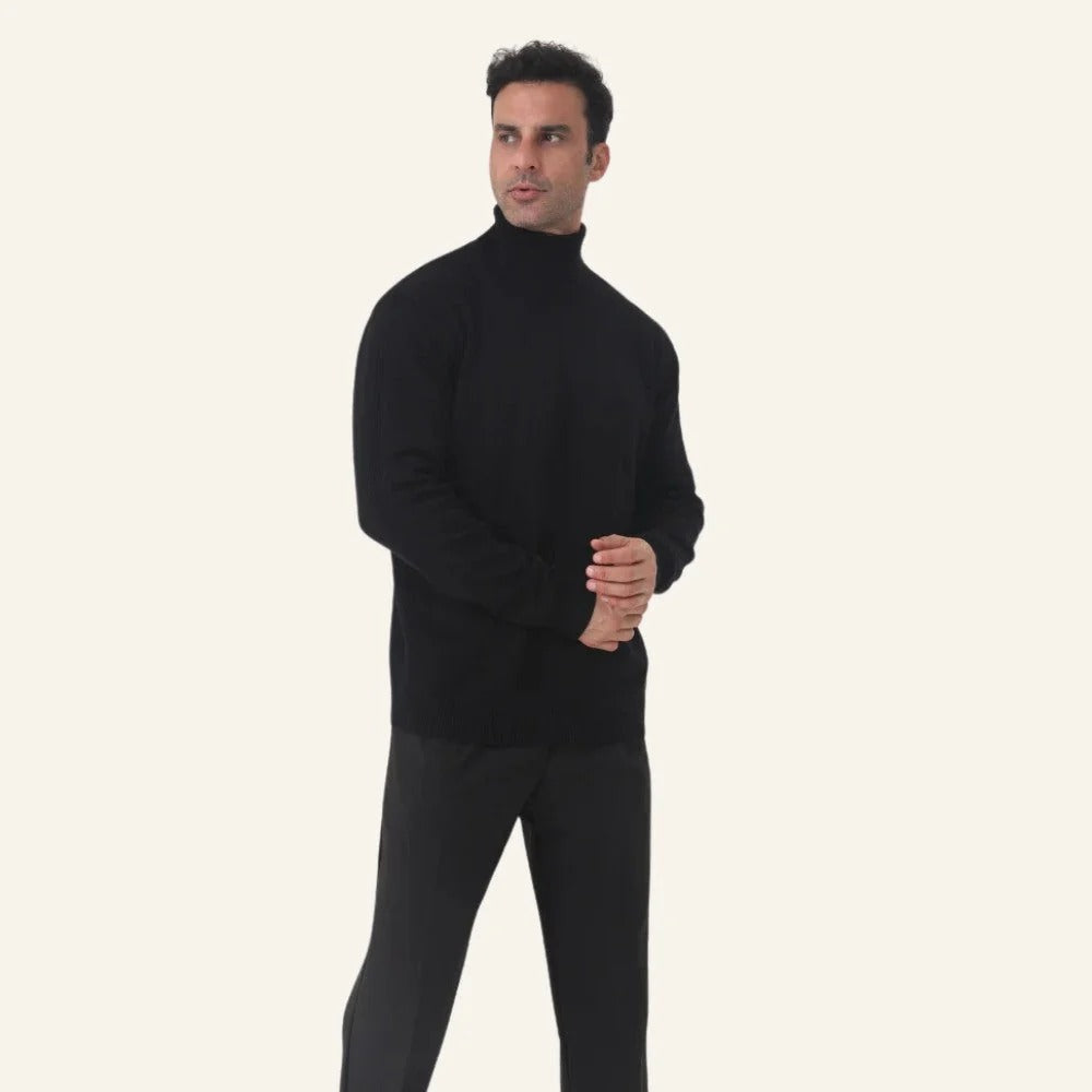 Herren Rollkragenpullover in Slim-Fit mit gerippten Bündchen | J&B