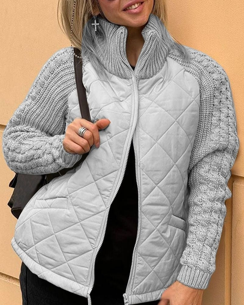 Steppjacke Damen mit hohem Kragen und praktischen Taschen | J&B