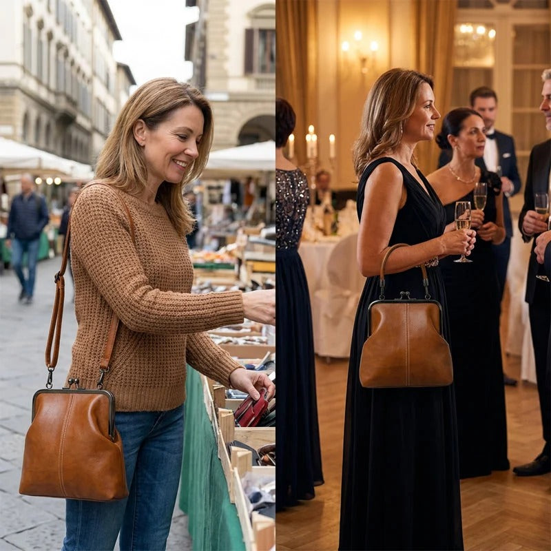 Damenhandtasche mit elegantem Rahmen und strukturiertem Design | J&B