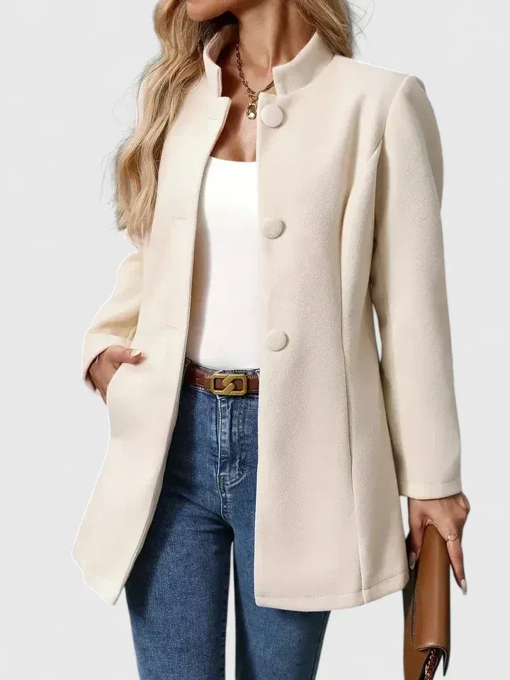 Damen Jacke mit Knopfleiste und Taschen in tailliertem Schnitt | J&B