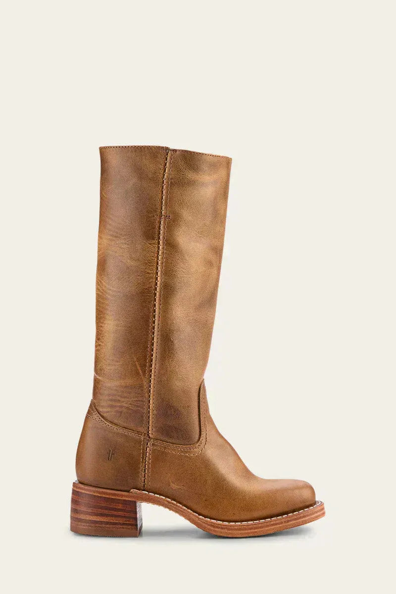 Kniehohe Stiefel Damen, eleganter Schnitt mit Blockabsatz | J&B