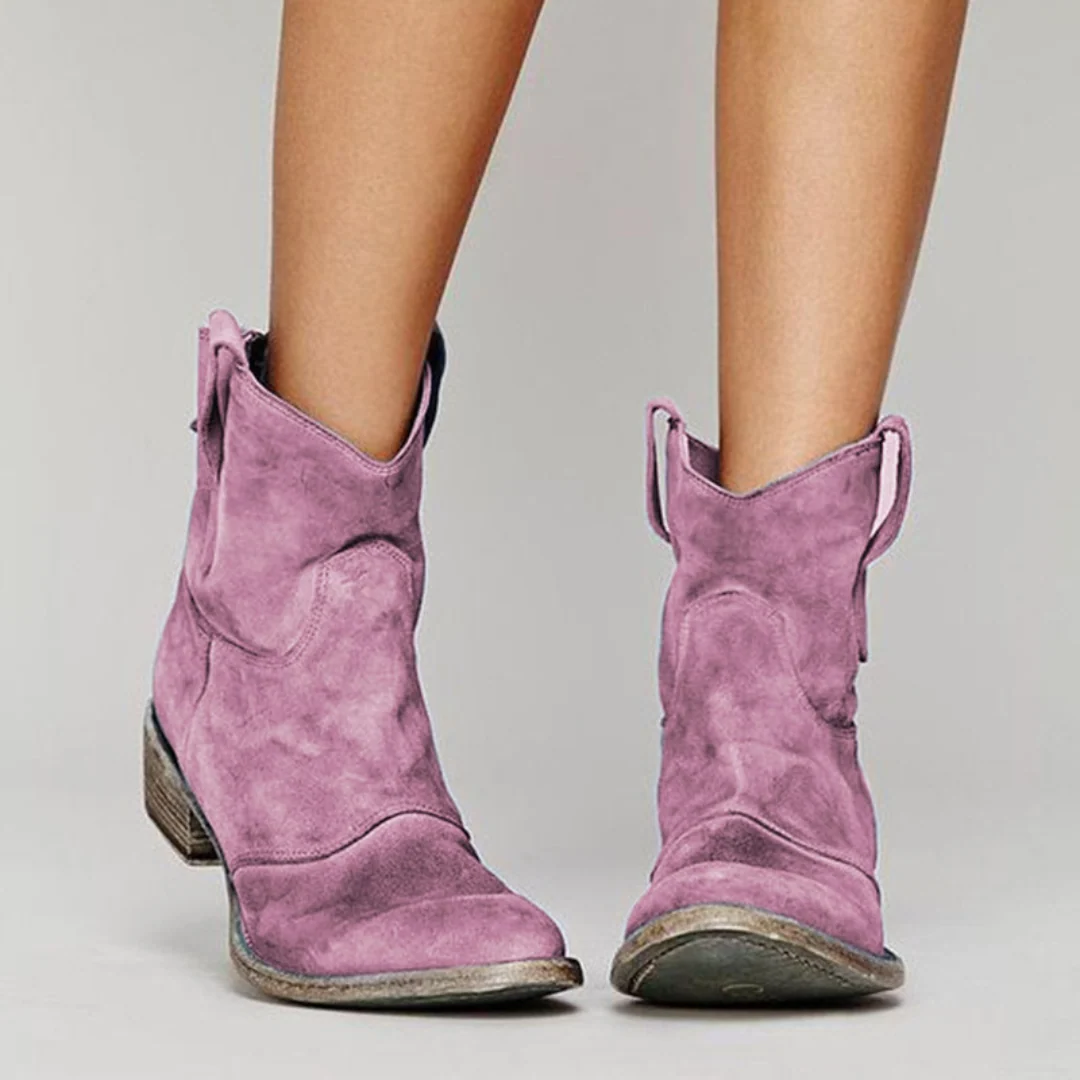 Damen-Westernstiefel mit Blockabsatz und Used-Look | J&B