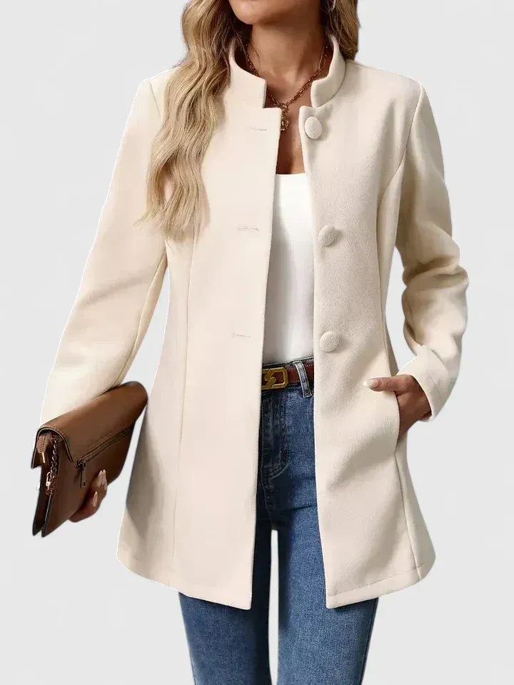 Damen Jacke mit Knopfleiste und Taschen in tailliertem Schnitt | J&B