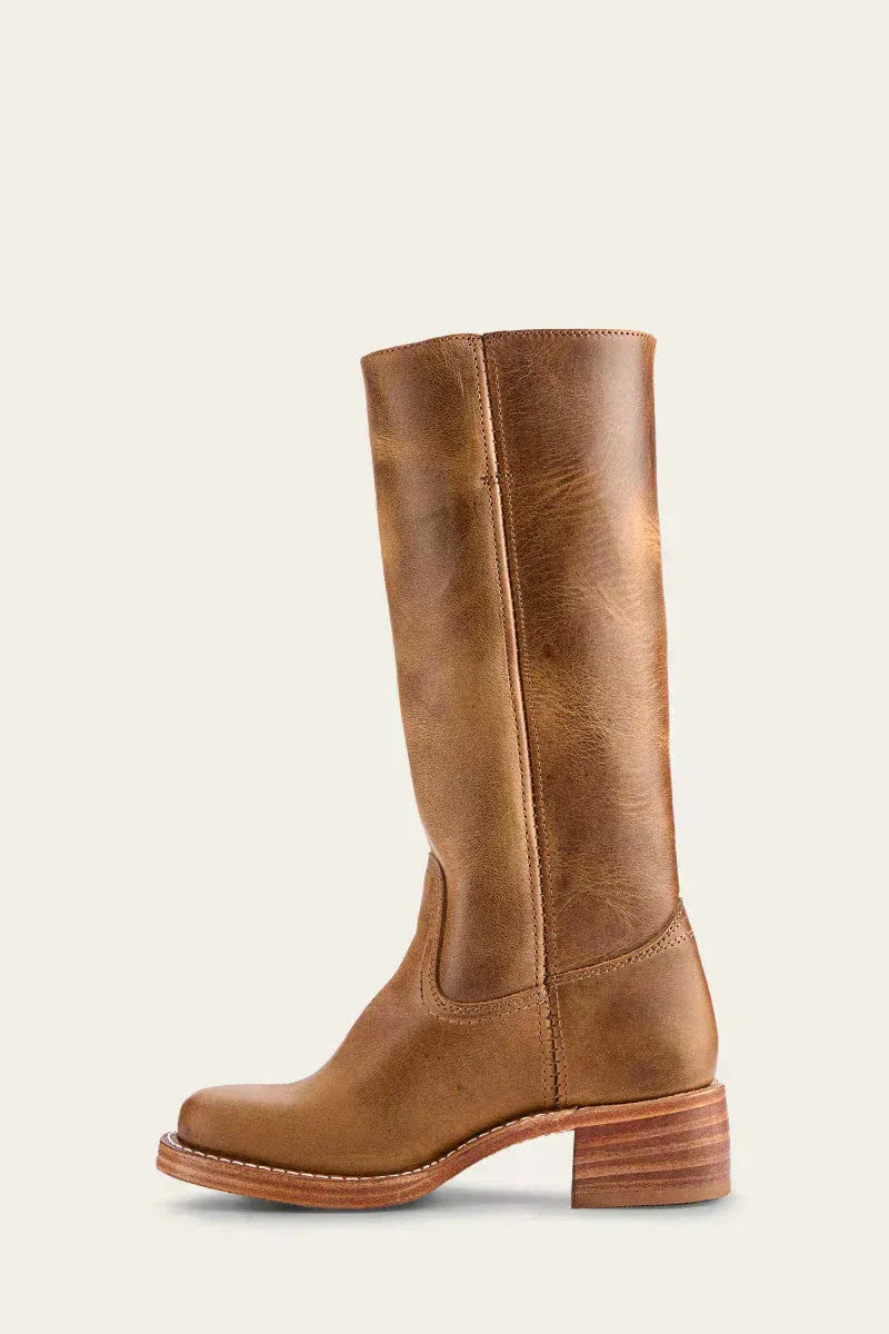 Kniehohe Stiefel Damen, eleganter Schnitt mit Blockabsatz | J&B