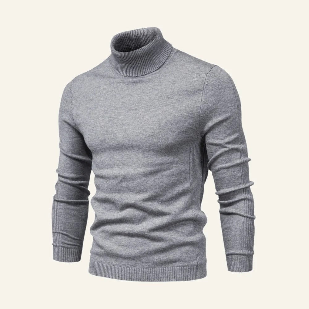 Herren Rollkragenpullover in Slim-Fit mit gerippten Bündchen | J&B