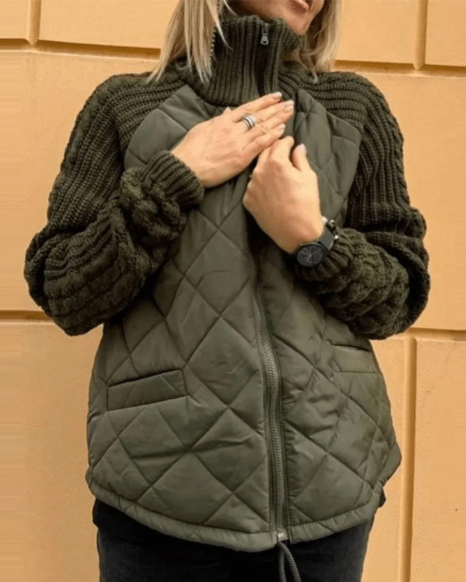Steppjacke Damen mit hohem Kragen und praktischen Taschen | J&B