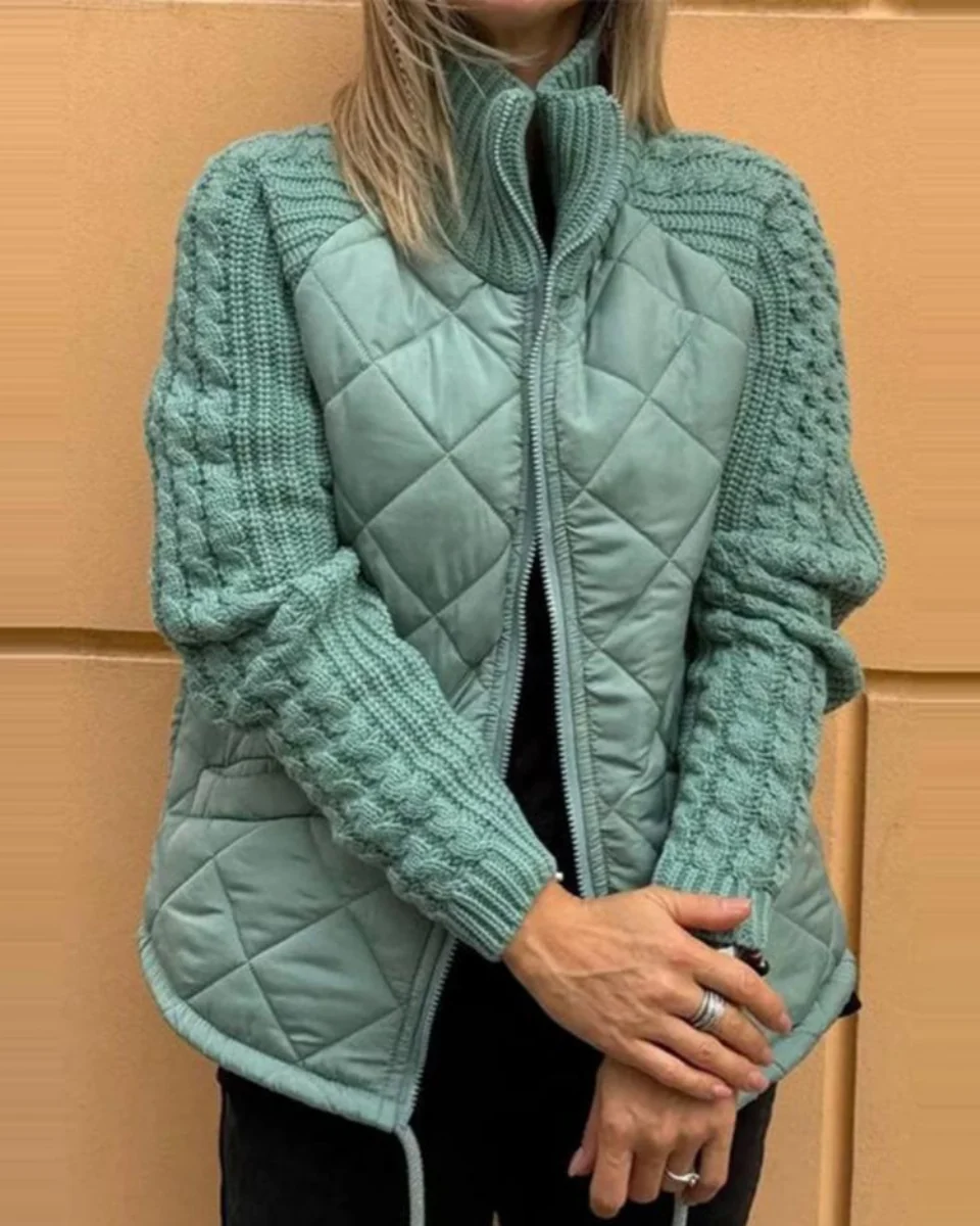Steppjacke Damen mit hohem Kragen und praktischen Taschen | J&B