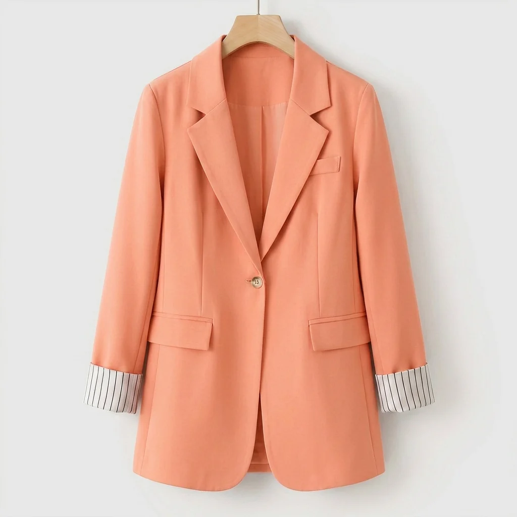 Blazer Damen in strukturierter Passform mit kontrastierenden Manschetten | J&B