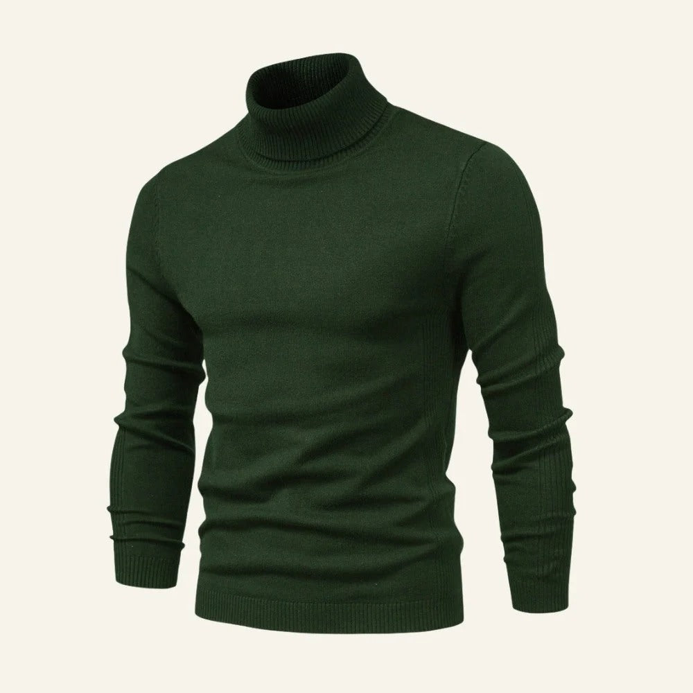 Herren Rollkragenpullover in Slim-Fit mit gerippten Bündchen | J&B