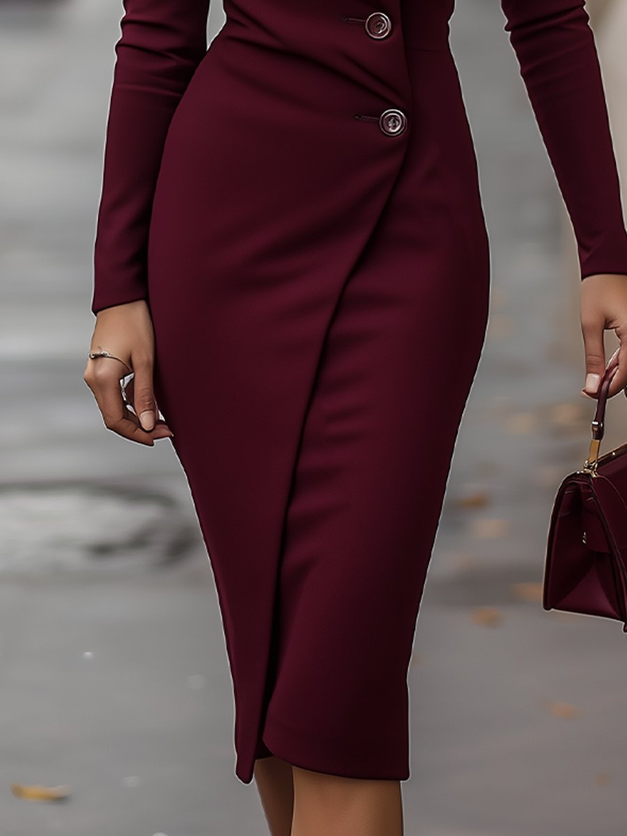 Samantha – Women Elegant Wrap Dress - Image 3