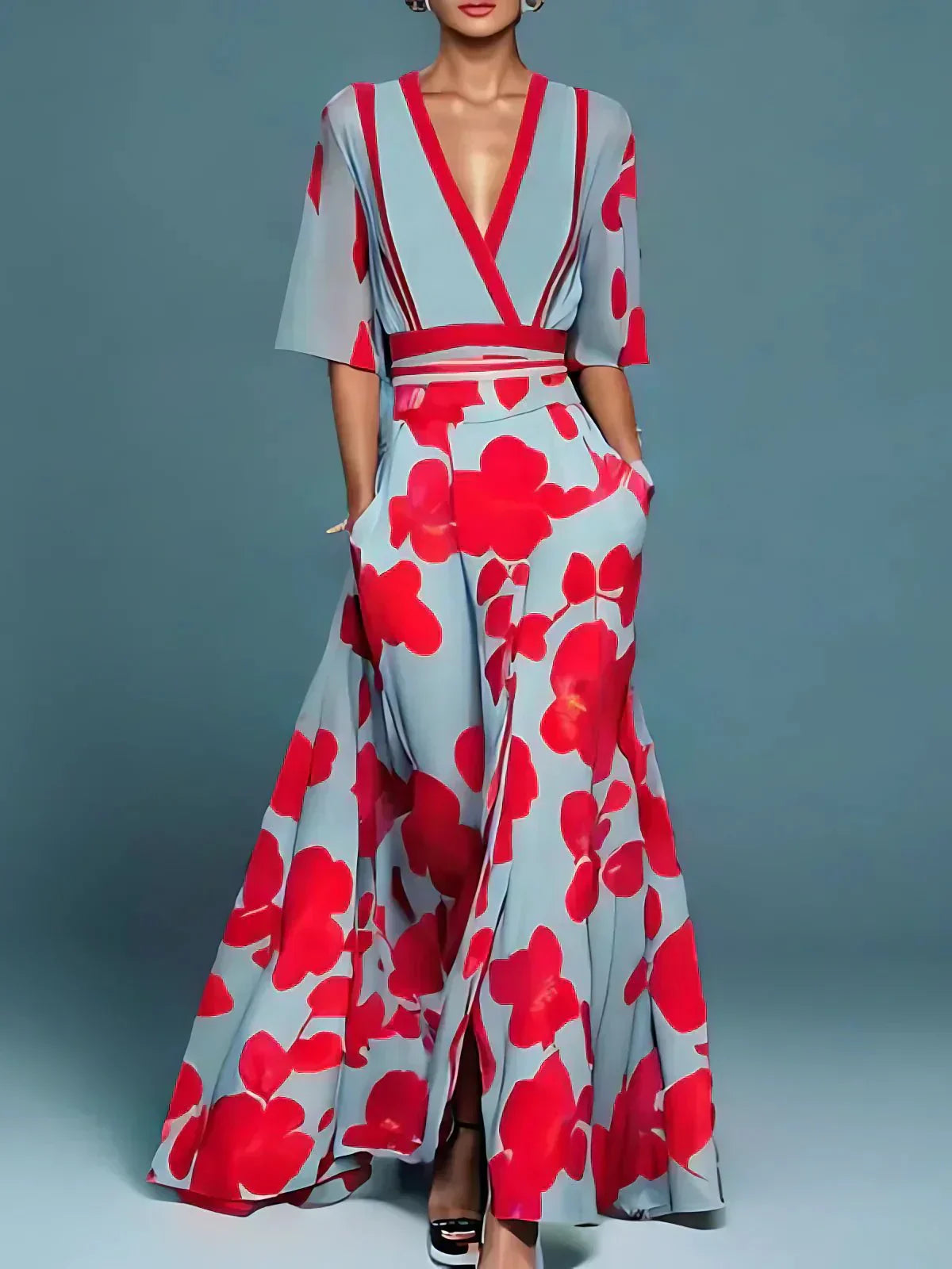 Sophie – Women Floral Print Maxi Dress - Image 1