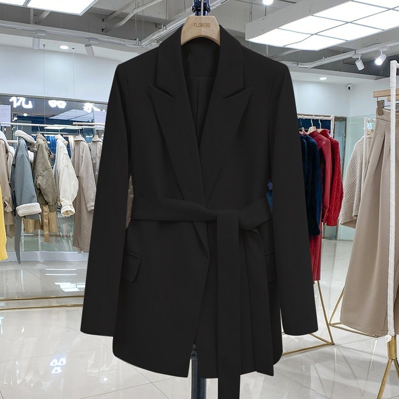 Blazer Women's tailored look with belted waist - Image 2