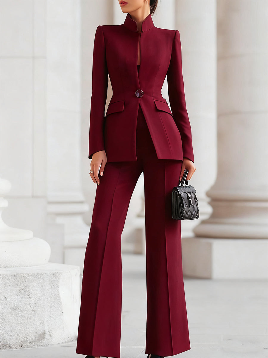 Outfit Damen mit tailliertem Blazer und weitem Schnitt | J&B - 4 - Jasminaboutique.com