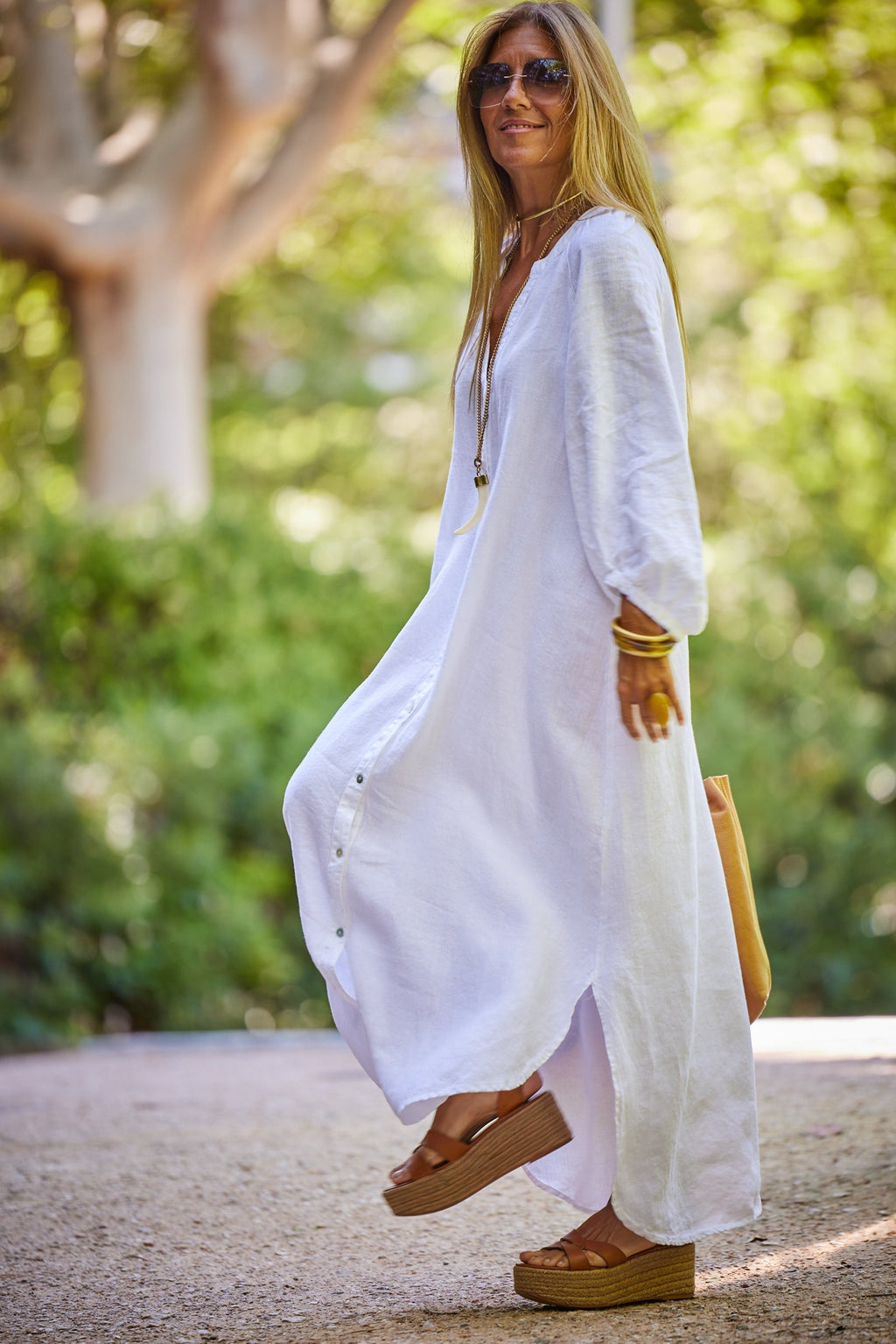 Emma – Women's Summer Linen Maxi Dress - Image 7