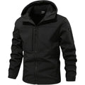Wasserdichte Softshelljacke Herren mit Kapuze und praktischen Taschen | J&B - 3 - Jasminaboutique.com