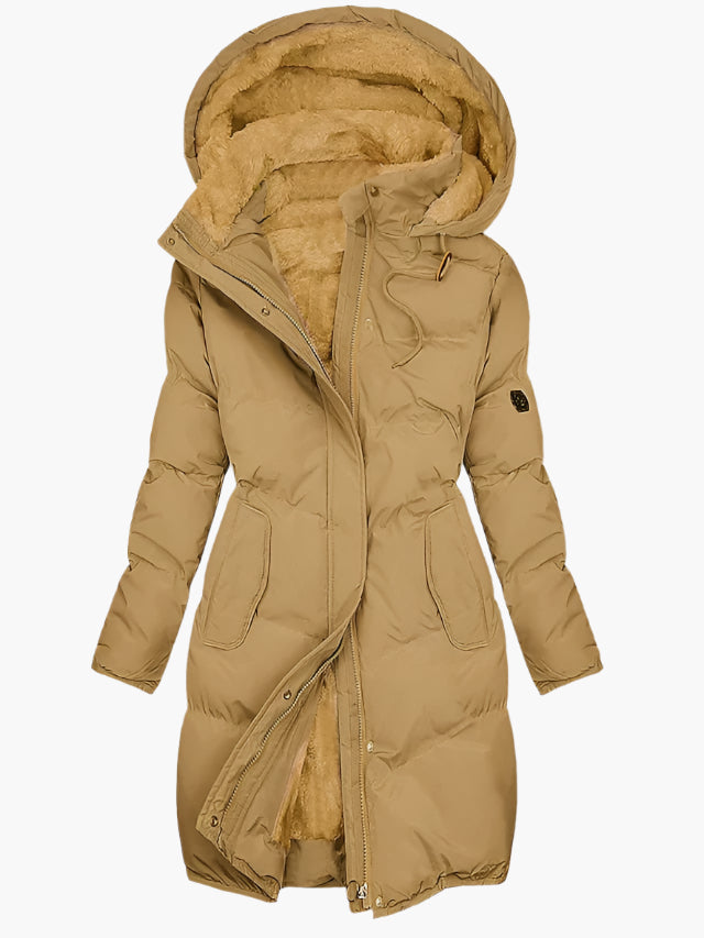 Puffer Jacket Women's Longline with Hood and Cozy Lining - Image 5