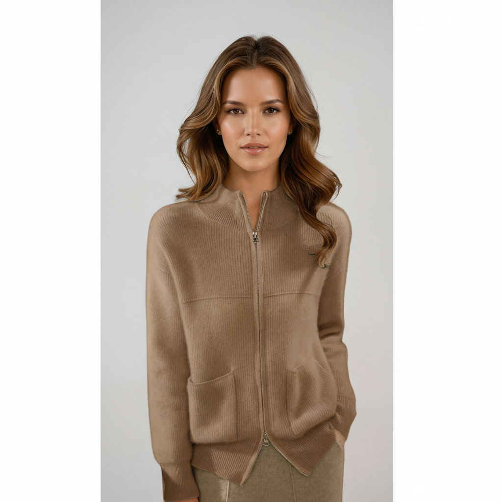 Zip-Up Jacket Women's Soft Texture with Pockets - Image 4
