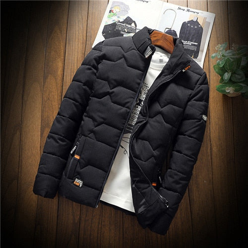 Quilted Jacket Men's Slim Fit with Zip Closure - Image 3