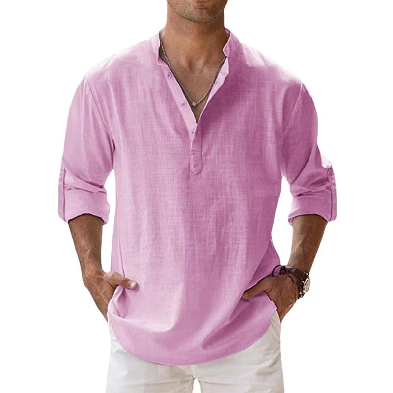 Walter – Short Button-Down Henley Shirt - Image 4