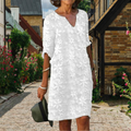 Clara – Women Floral Embroidered Dress - Image 1