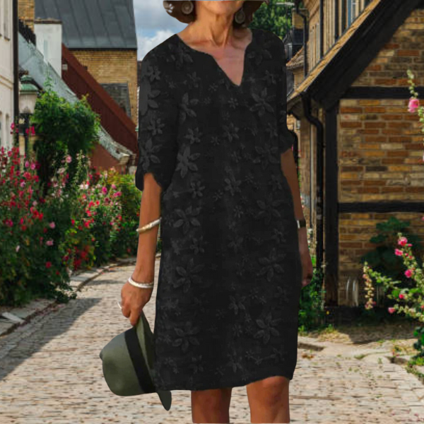 Clara – Women Floral Embroidered Dress - Image 2