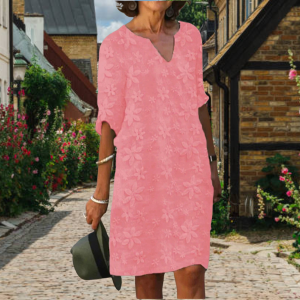 Clara – Women Floral Embroidered Dress - Image 3