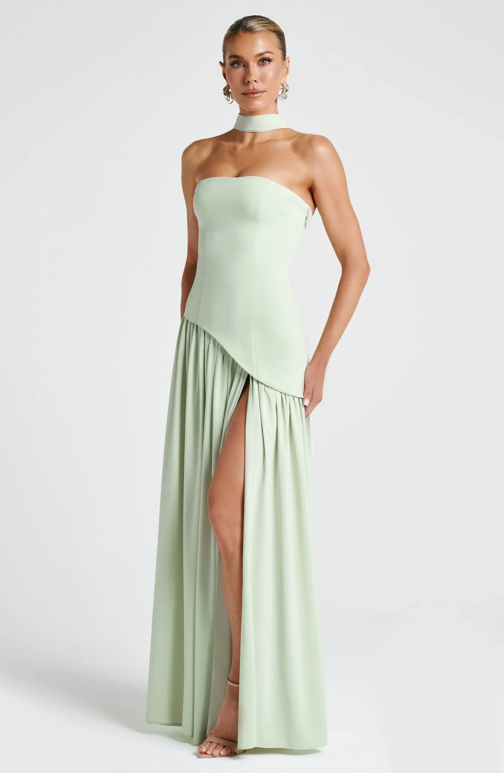 Christina – Long Strapless Corset Gown - Image 21