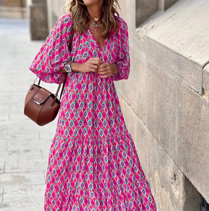 Lily – Women Floral Print Maxi Dress - Image 12